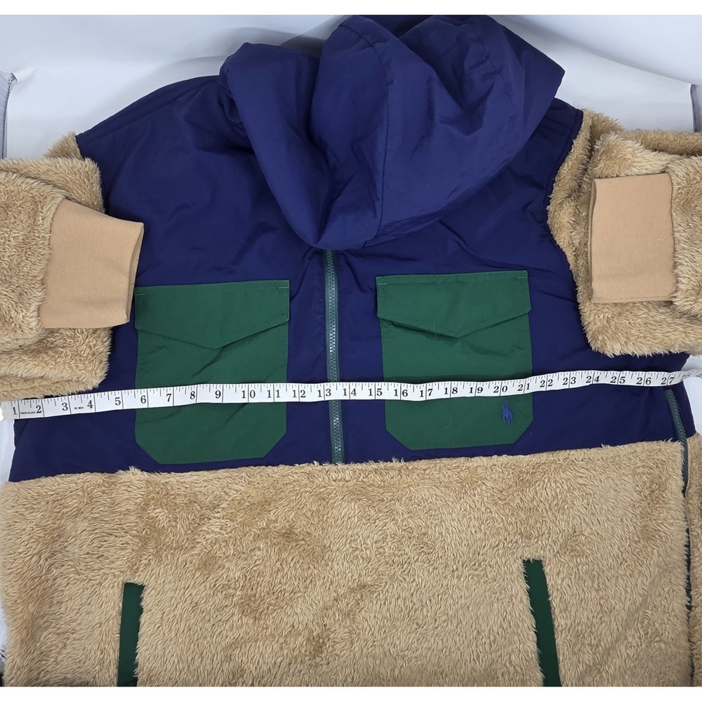 Polo Ralph Lauren Pile Fleece ColorBlock Hybrid 1/2 Zip Jacket Men's XXL Hooded - Picture 4 of 10